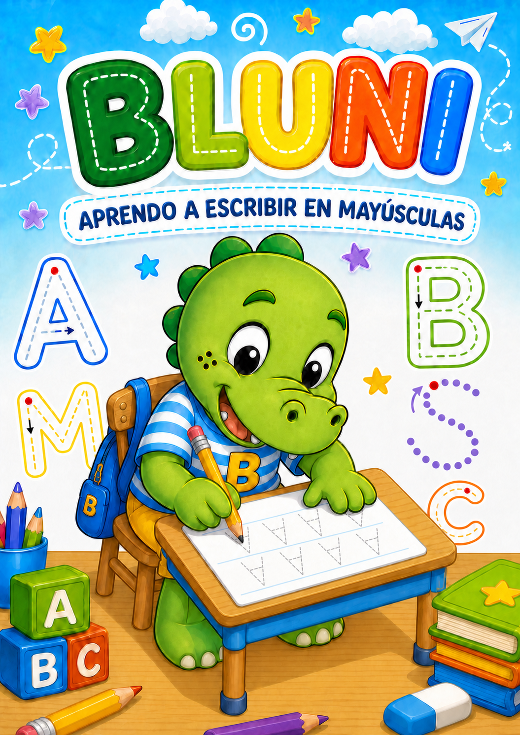 Portada de Aprendo a escribir en mayúsculas
